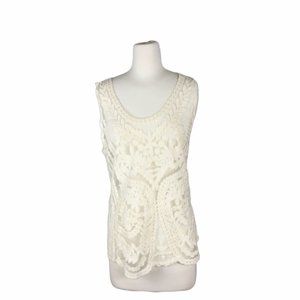 Capri  Cream Lace‎ Tank, size M